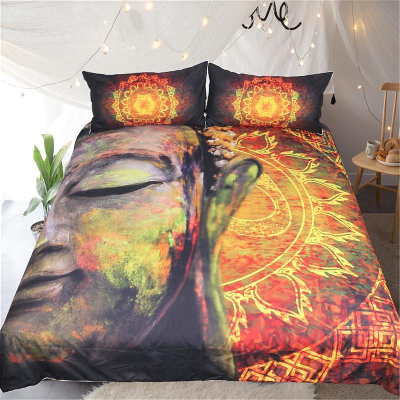 Buddha 3D Customized Duvet Cover Bedding Set