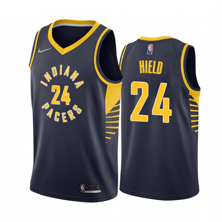 Buddy Hield 2022 Indiana Pacers Blue #24 Icon Edition Jersey Diamond Badge