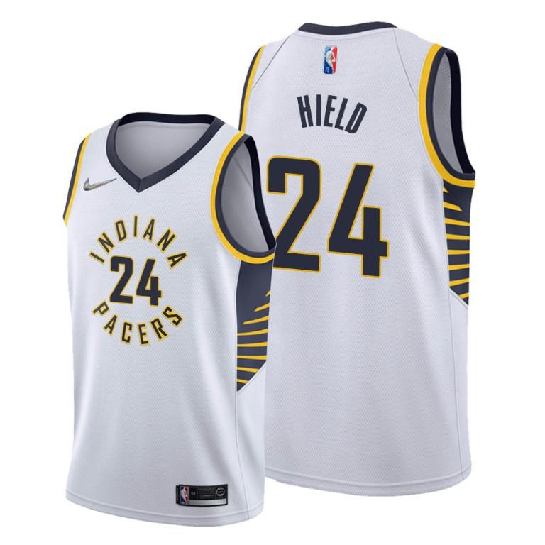 Buddy Hield 24 Indiana Pacers 2022 Association Edition White Stitched Jersey Diamond Badge – Men Stitched Jersey
