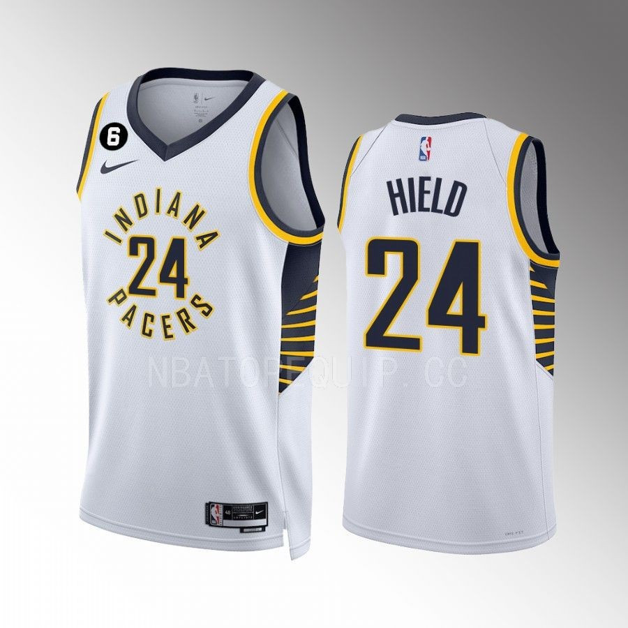 Buddy Hield 24 Indiana Pacers White Association Edition 2022-23 Men Stitched Jersey Swingman