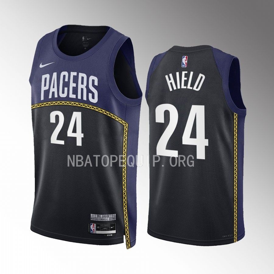 Buddy Hield Indiana Pacers 2022-23 City Edition Black Navy #24 Jersey Swingman