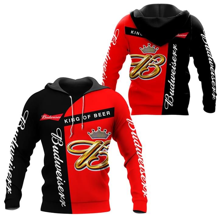 Budweiser king of beer for fan 3D Hoodie