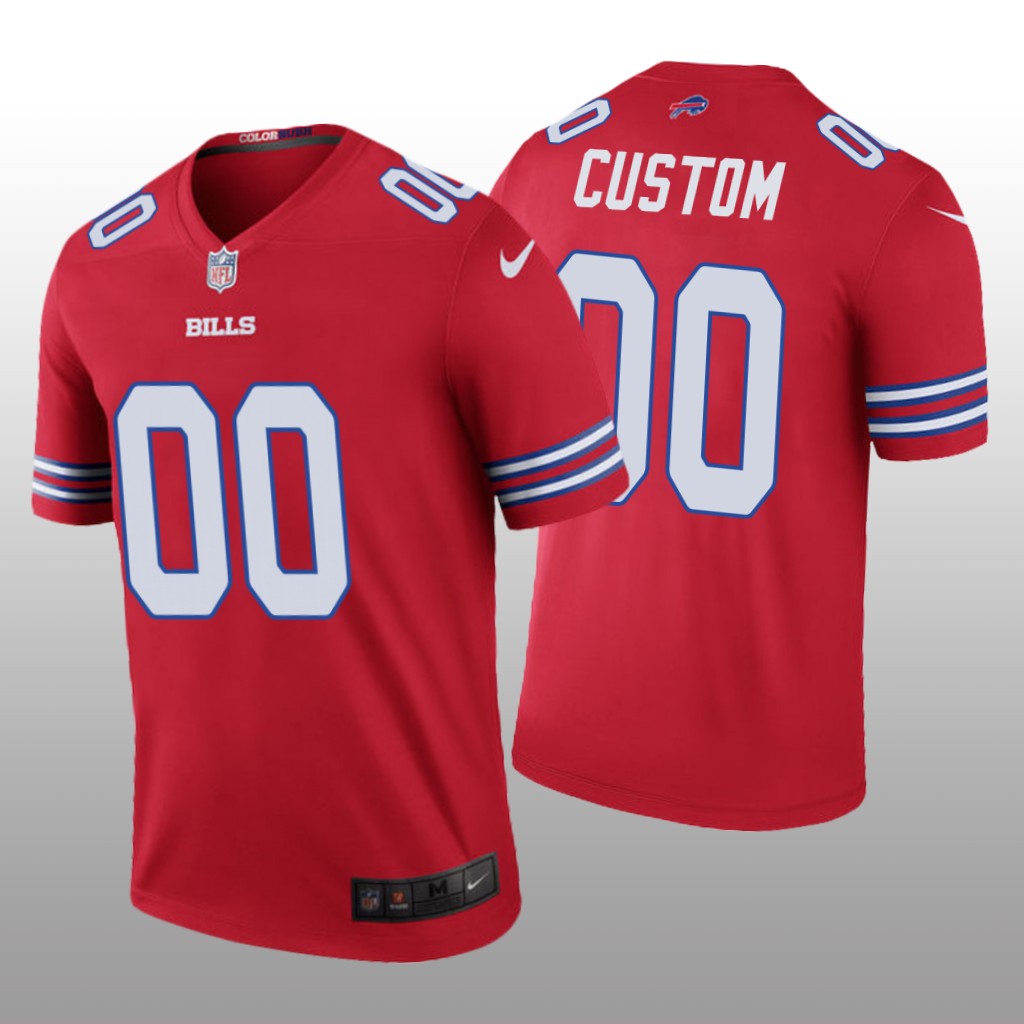 Buffalo Bills #00 Custom Red legend color rush Jersey – Men’s