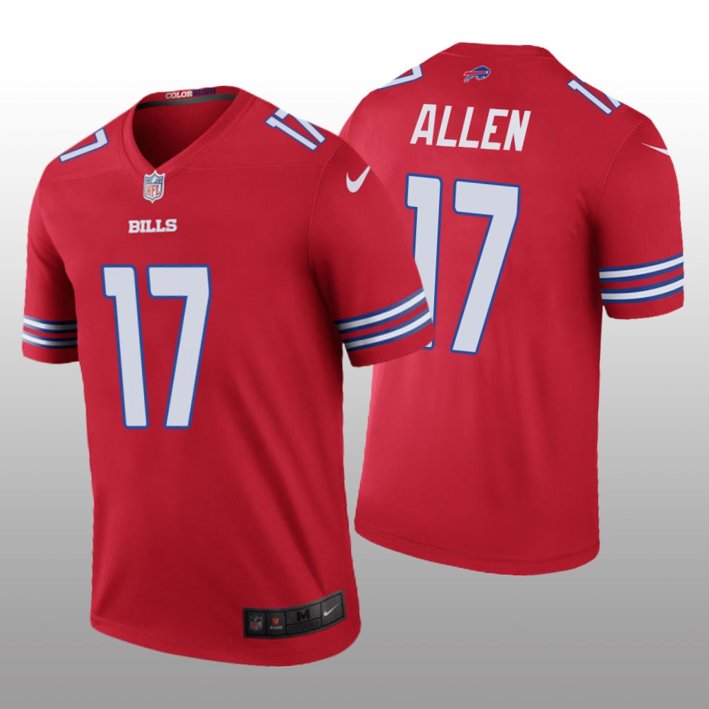 Buffalo Bills #17 Josh Allen Red legend color rush Jersey – Men’s