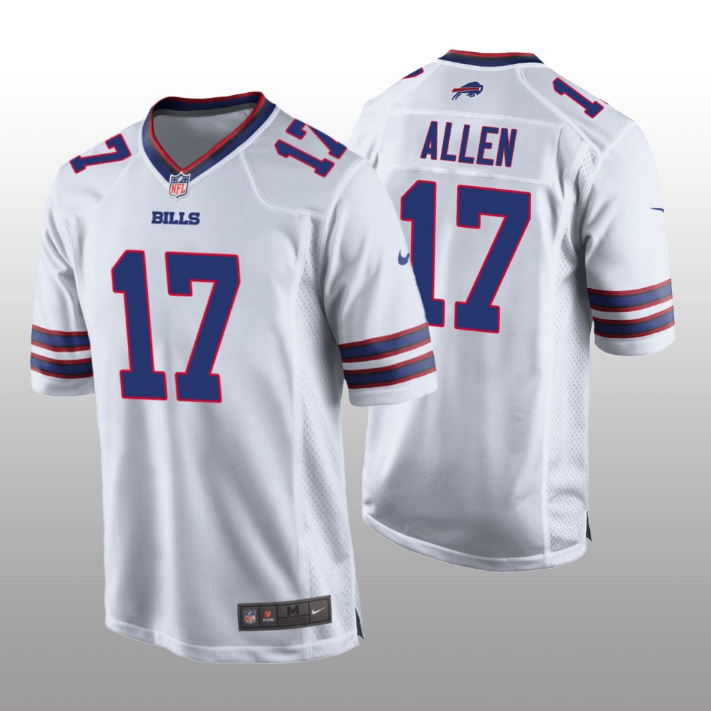Buffalo Bills #17 White Men’s Josh Allen Game Jersey