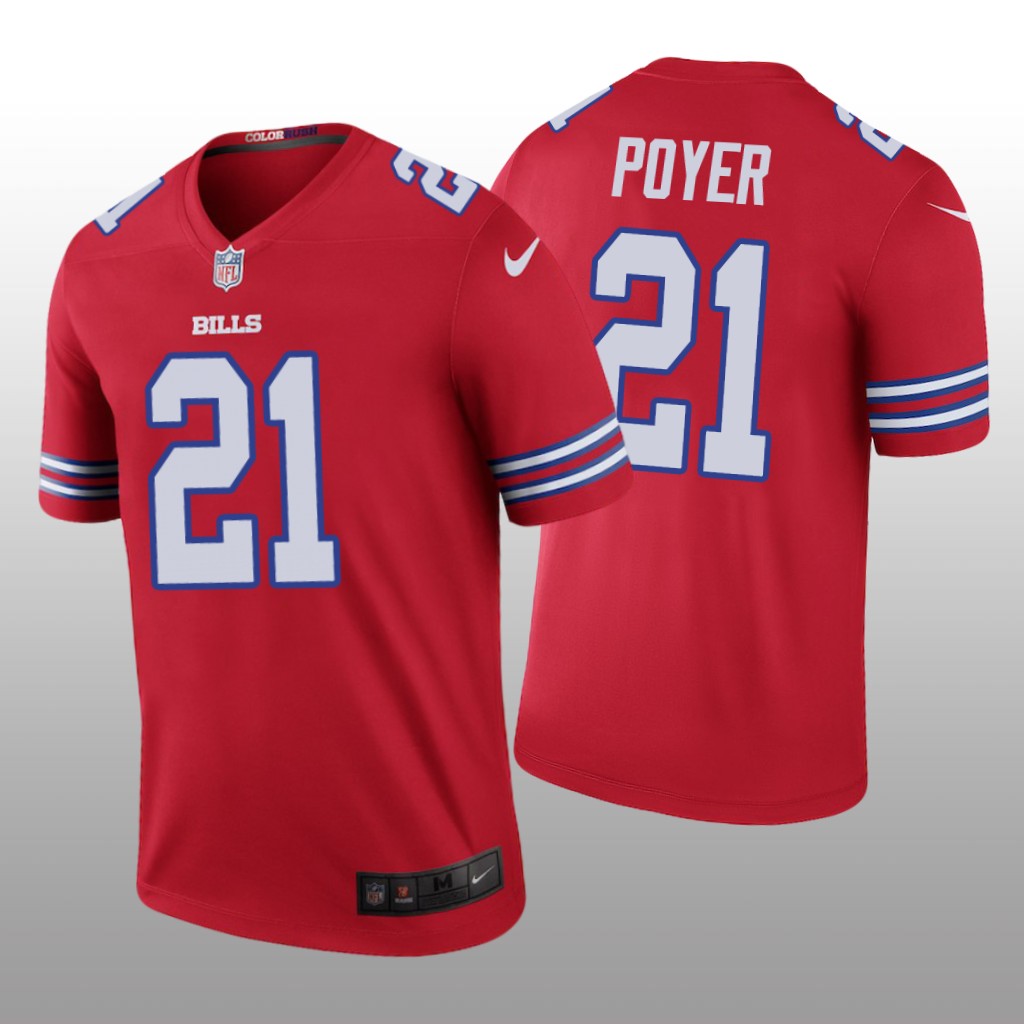 Buffalo Bills #21 Jordan Poyer Red legend color rush Jersey – Men’s