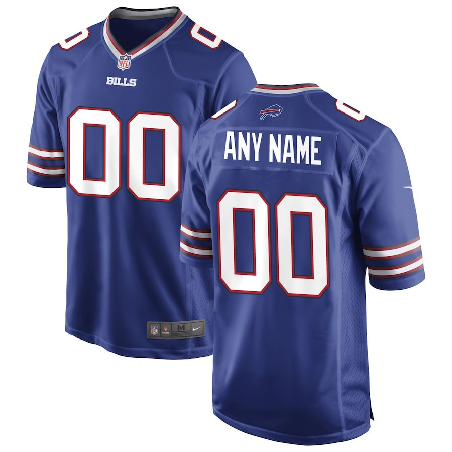 Buffalo Bills 00 Custom Game Stitched Jersey – Royal