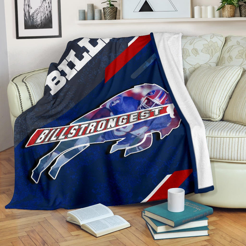Buffalo Bills American Football Team Fleece Blanket Billstrongest Player Go Champion Fleece Blankets