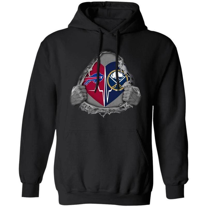Buffalo Bills And Buffalo Sabres In My Heart Hoodie For Fans
