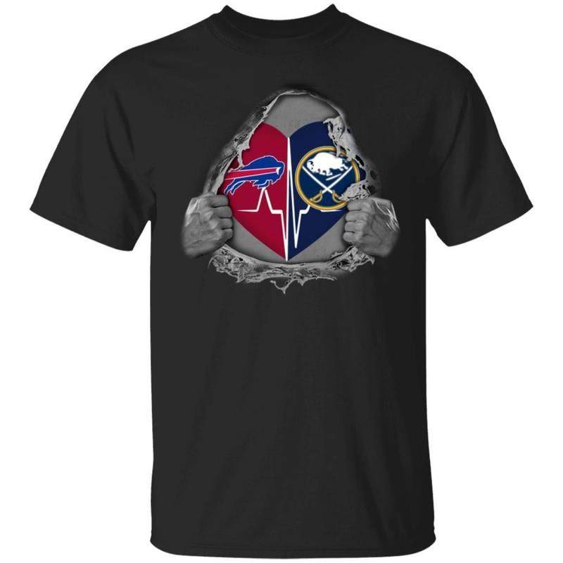Buffalo Bills And Buffalo Sabres In My Heart T-shirt For Fans Va09