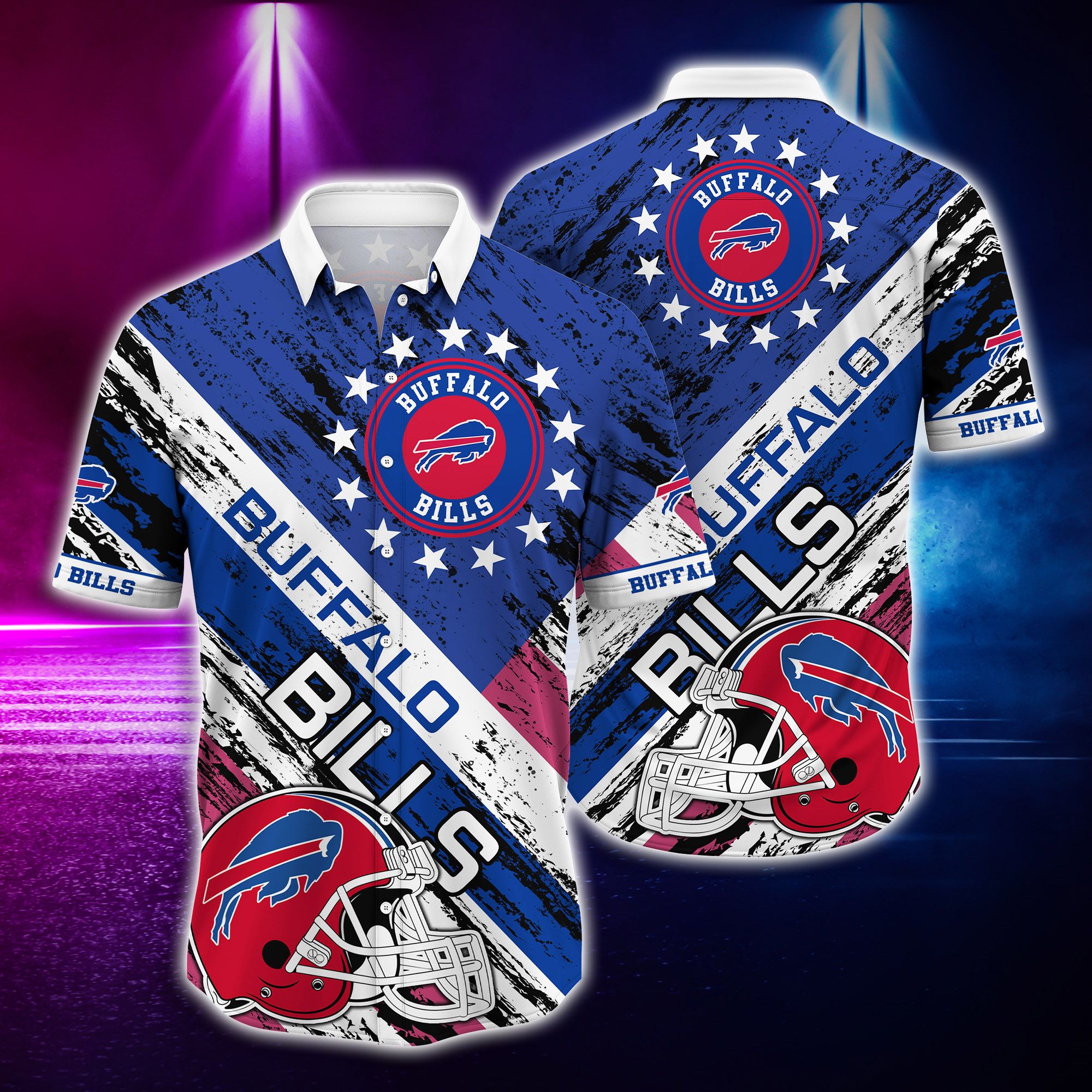 Buffalo Bills and rugby helmet Hawaiian Shirt