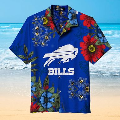 Buffalo Bills Baseball Retro Print Hawaiian Shirt 3D All Over Print Model 13
