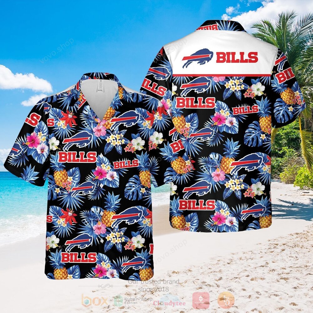 Buffalo Bills Blue Black Hawaiian Shirt