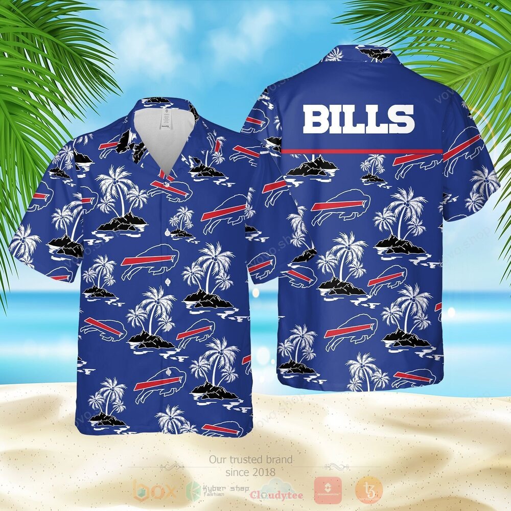 Buffalo Bills Blue Logo Hawaiian Shirt