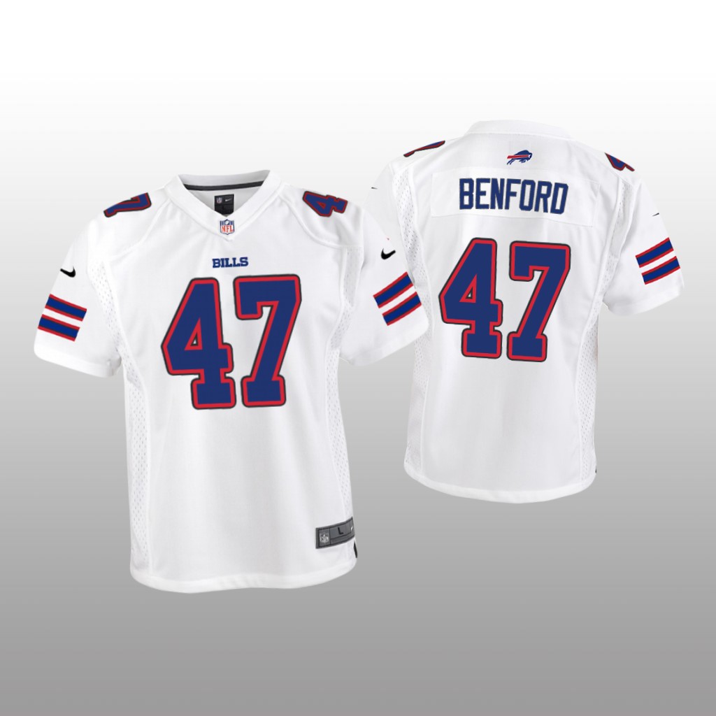 Buffalo Bills Christian Benford White Jersey Game - Youth
