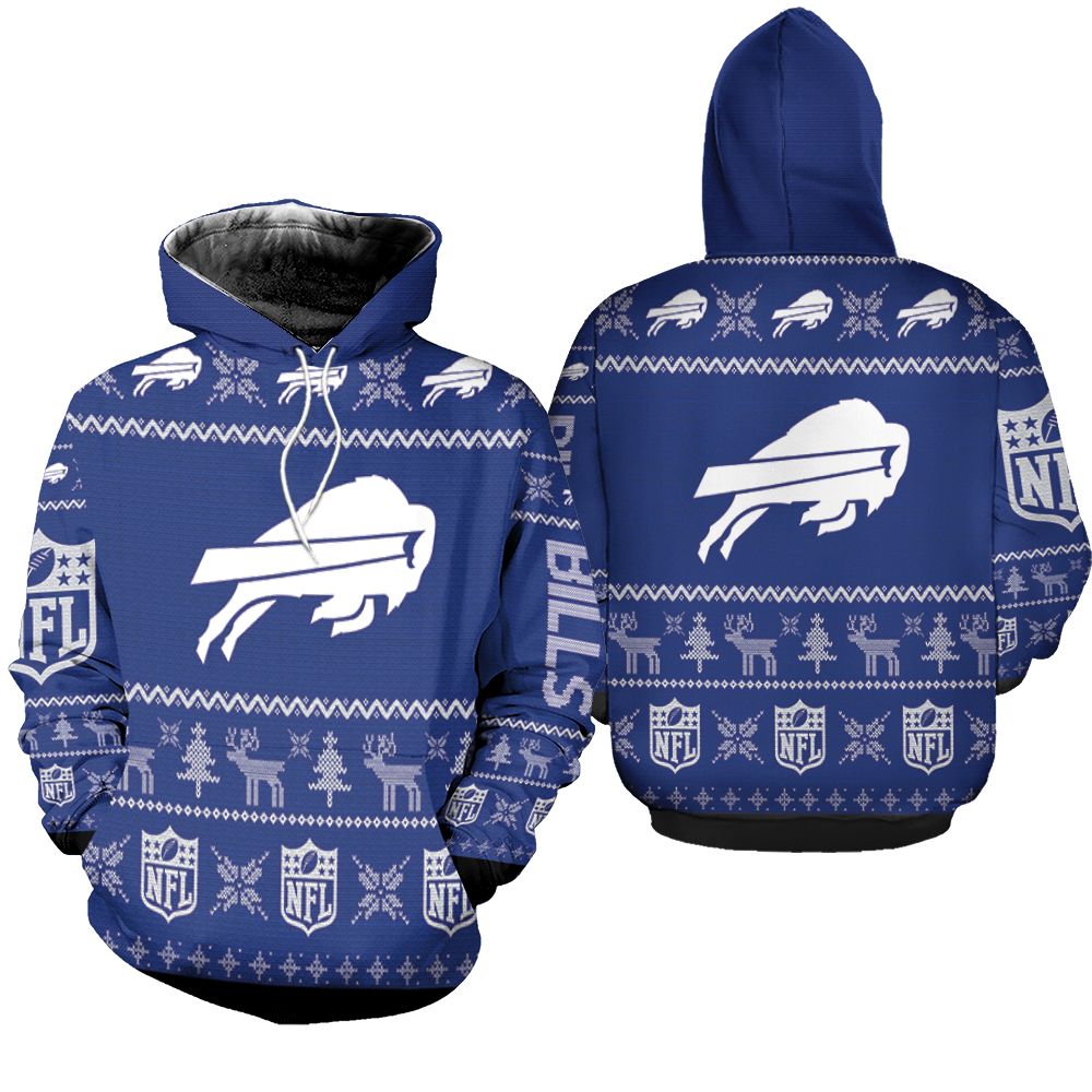 Buffalo Bills christmas printed 3D Hoodie