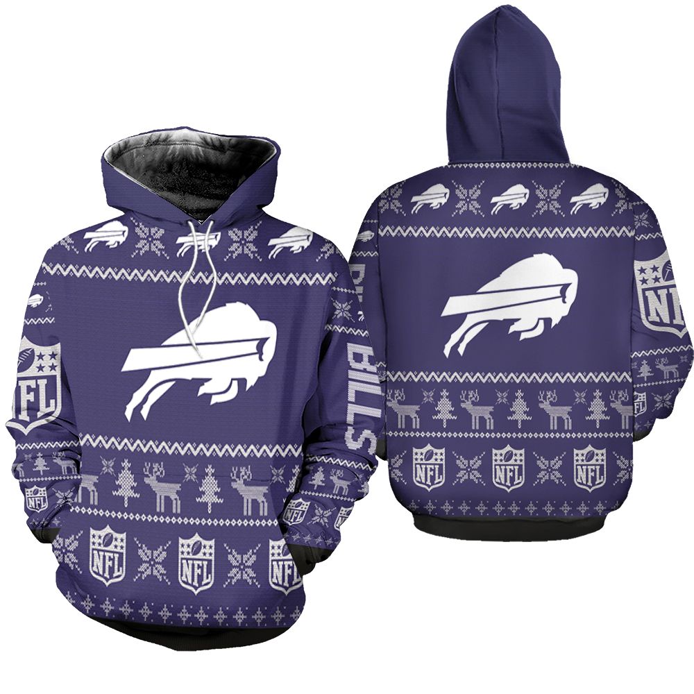 Buffalo Bills christmas printed Hoodie