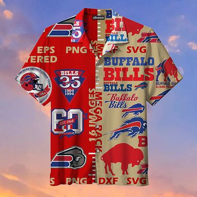 Buffalo Bills Color block Baseball Hawaiian Shirt 3D All Over Print Model 12