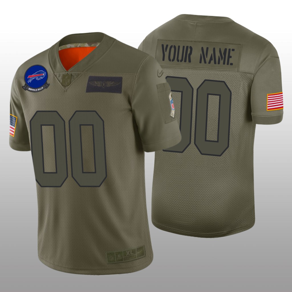 Buffalo Bills Custom Camo Limited Jersey 2019 Salute to Service - Men's