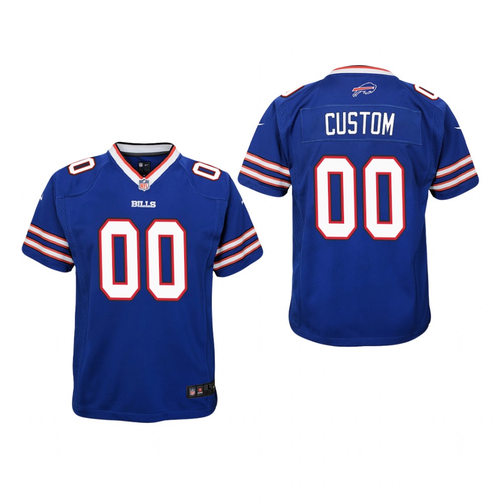 Buffalo Bills Custom Royal Jersey Game - Youth