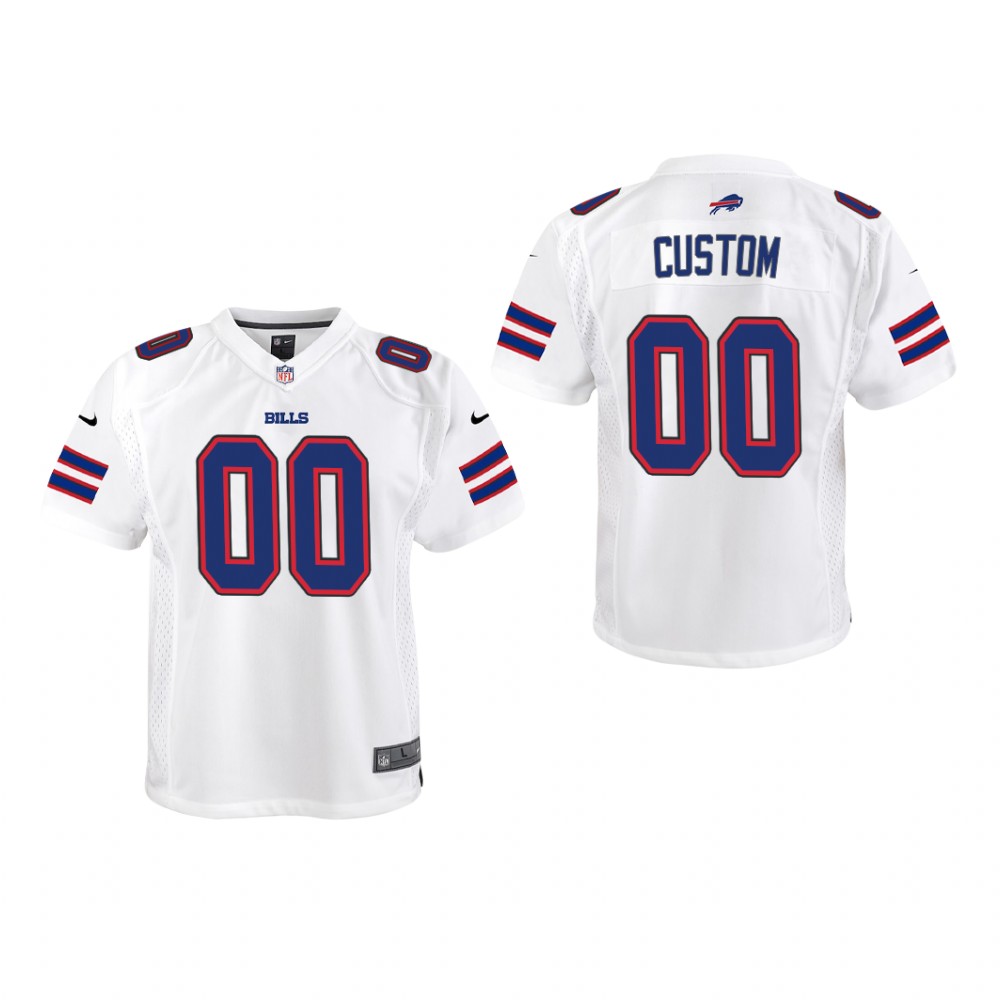 Buffalo Bills Custom White Jersey Game - Youth