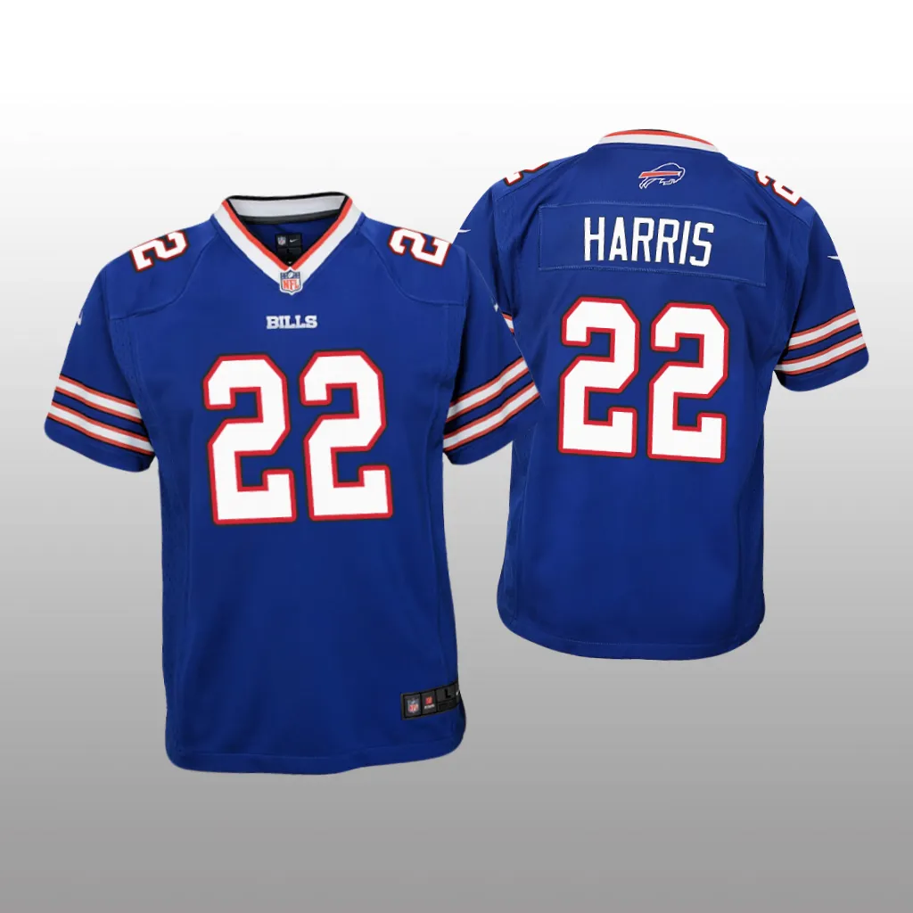 Buffalo Bills Damien Harris Royal Jersey Game - Youth
