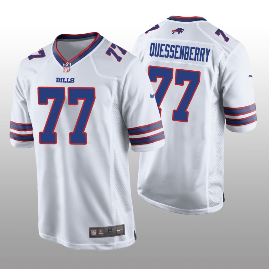 Buffalo Bills David Quessenberry White Jersey Game - Men's
