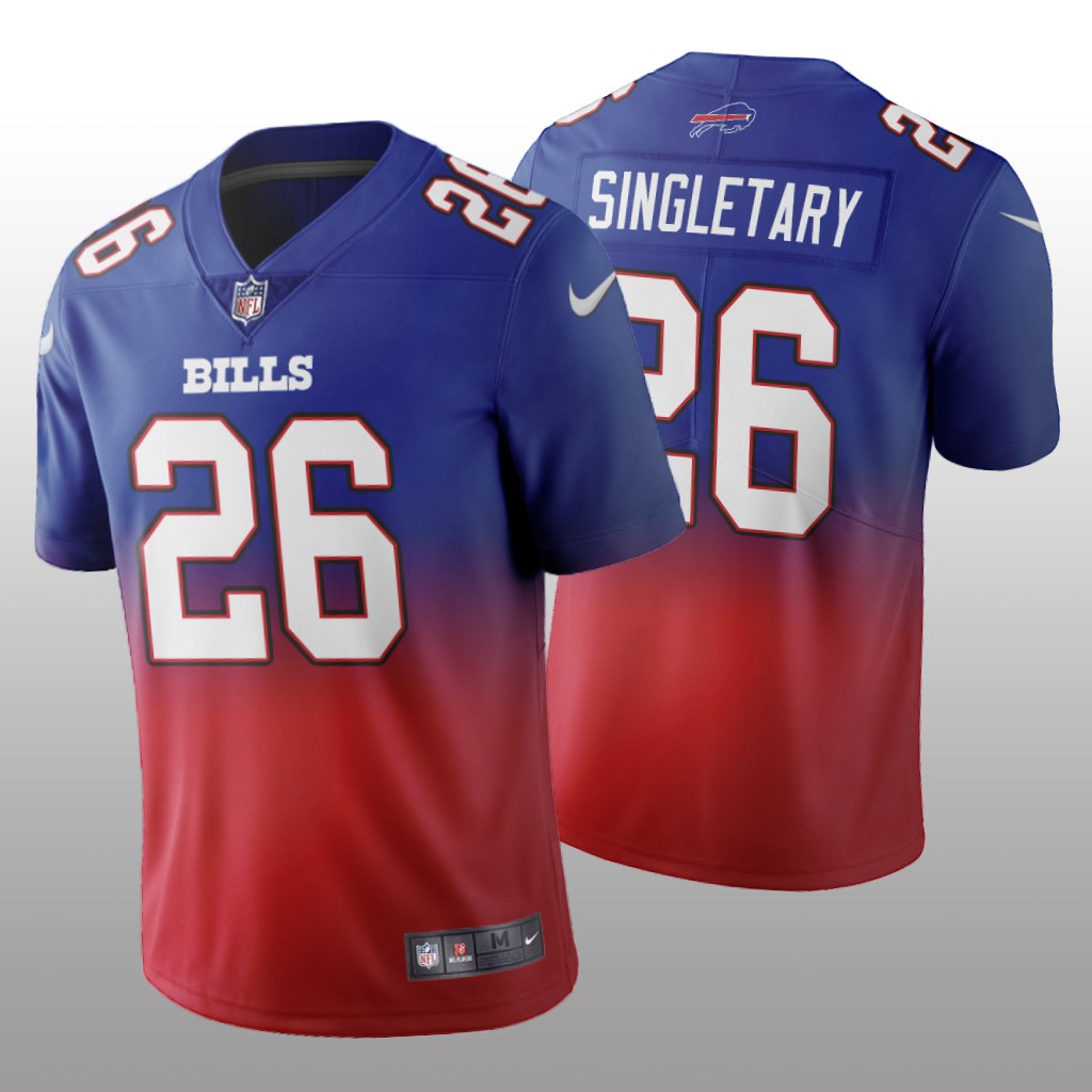 Buffalo Bills Devin Singletary Royal Gradient Jersey Color Crash - Men's