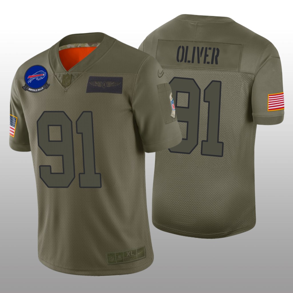 Buffalo Bills Ed Oliver Camo Limited Jersey 2019 Salute to Service - Men's