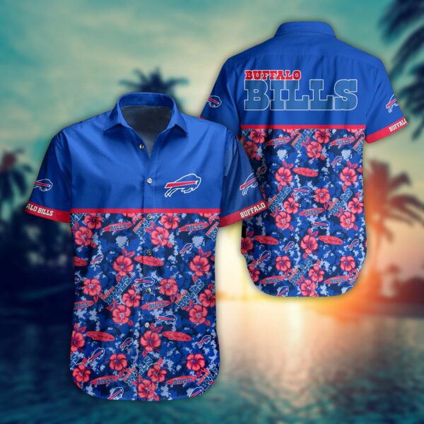 Buffalo Bills Floral and Surf Board Summer Hawaiian Shirt