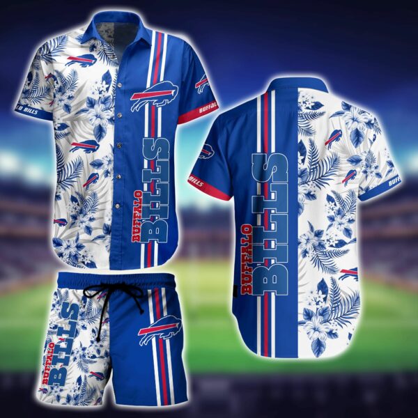 Buffalo Bills Floral With and Blue Hawaiian Shirt