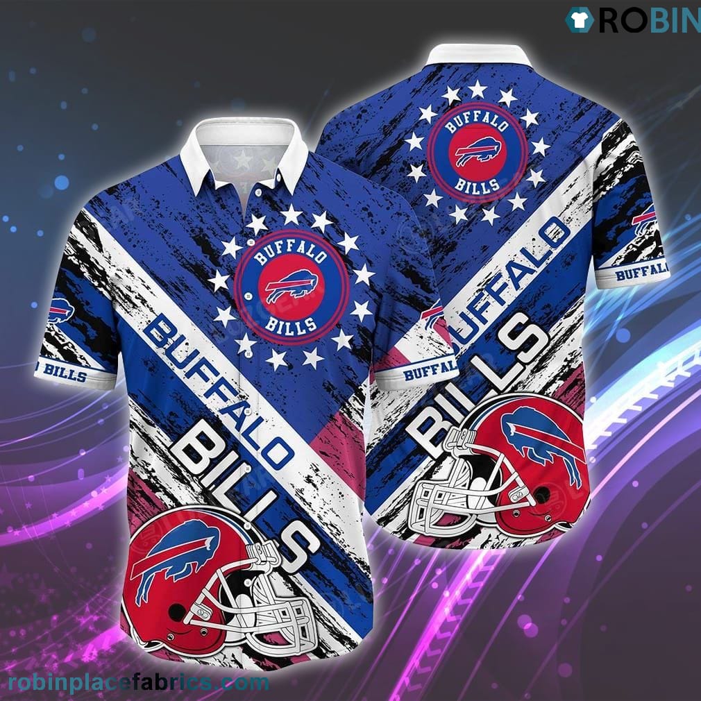 Buffalo Bills Graphic American Flag Hawaiian Shirt