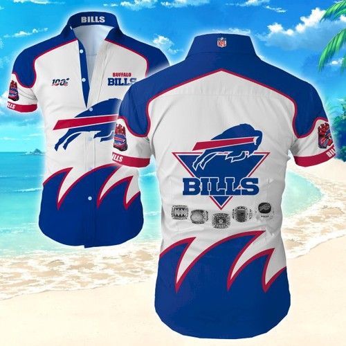 Buffalo Bills Hawaiian Button-Up Shirt
