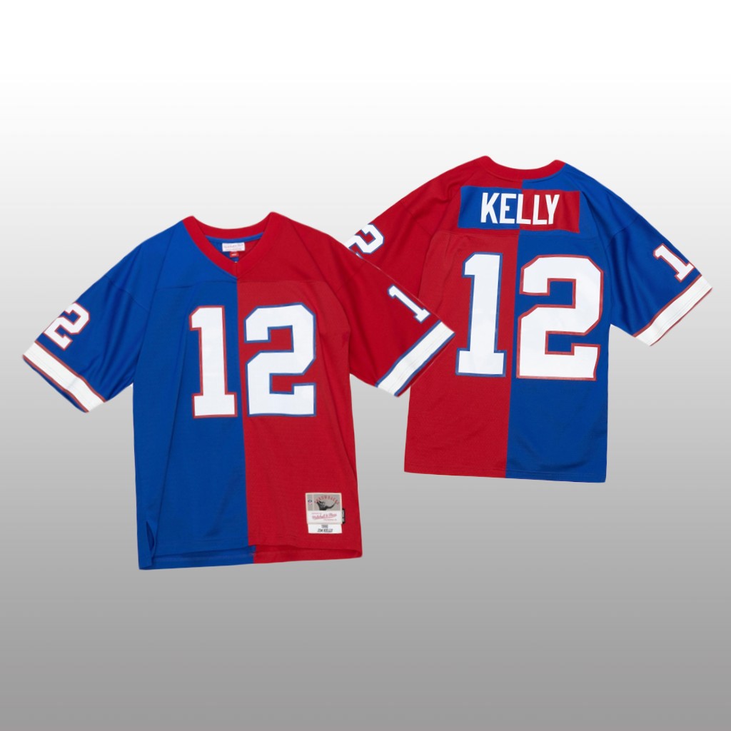 Buffalo Bills Jim Kelly Royal Red 1990 Split Legacy - Men's
