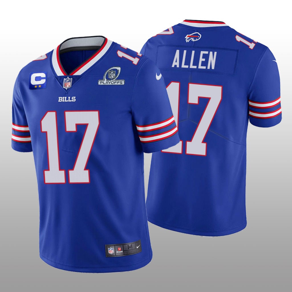 Buffalo Bills Josh Allen Royal Jersey 2020 NFL Playoffs - Men's