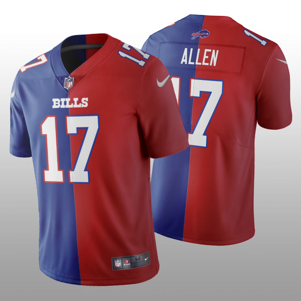Buffalo Bills Josh Allen Royal Red Vapor Limited Split Jersey Two Tone - Men's