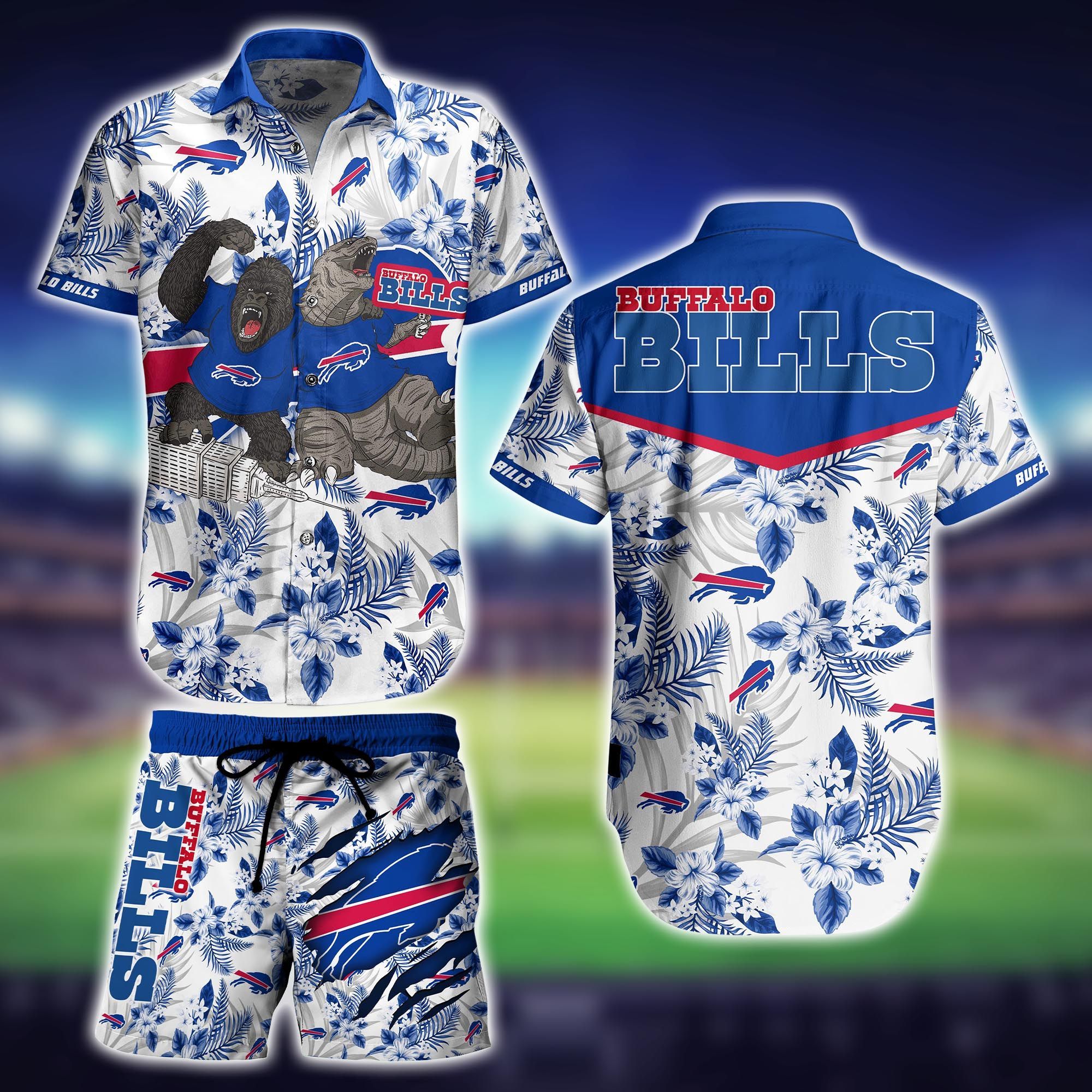 Buffalo Bills Kingkong Godzilla Hawaiian Shirt