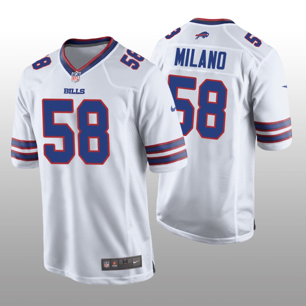 Buffalo Bills Matt Milano White Jersey Game - Men's