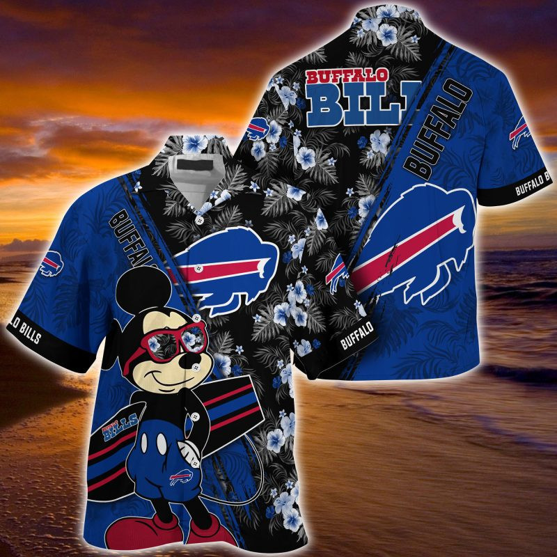 Buffalo Bills NFL Summer – Hawaii Shirt For This Season – Gift For Sport Lovers Mickey And Floral Pattern