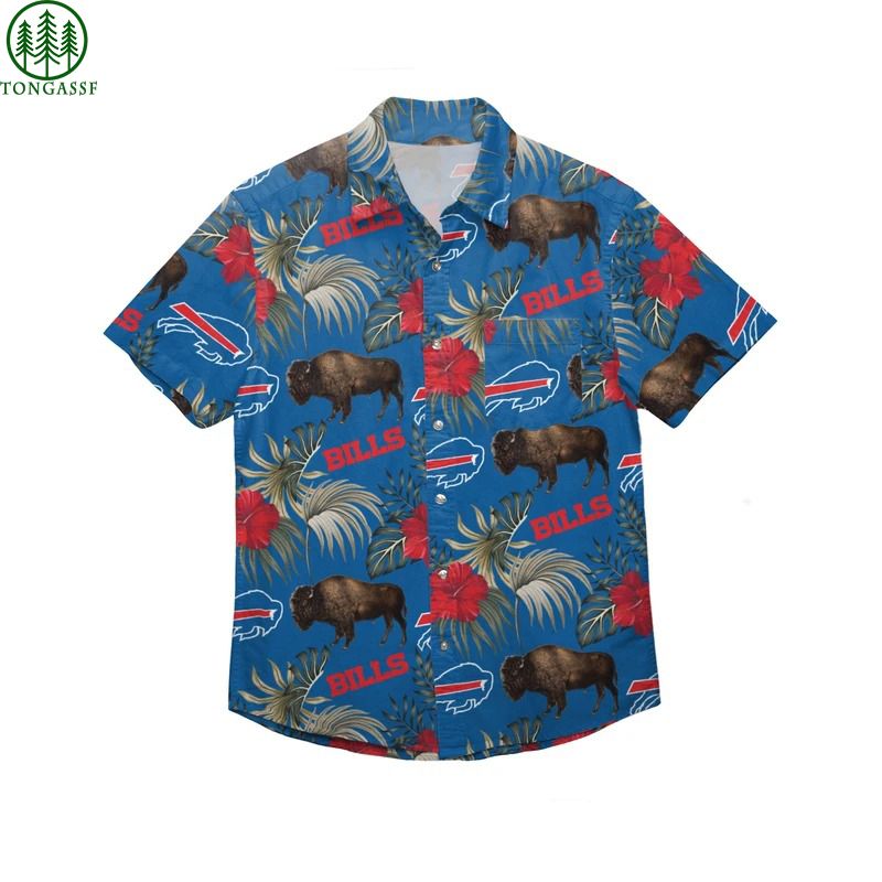 Buffalo Bills NFL Wildlife Button Up Hawaiian Shirt