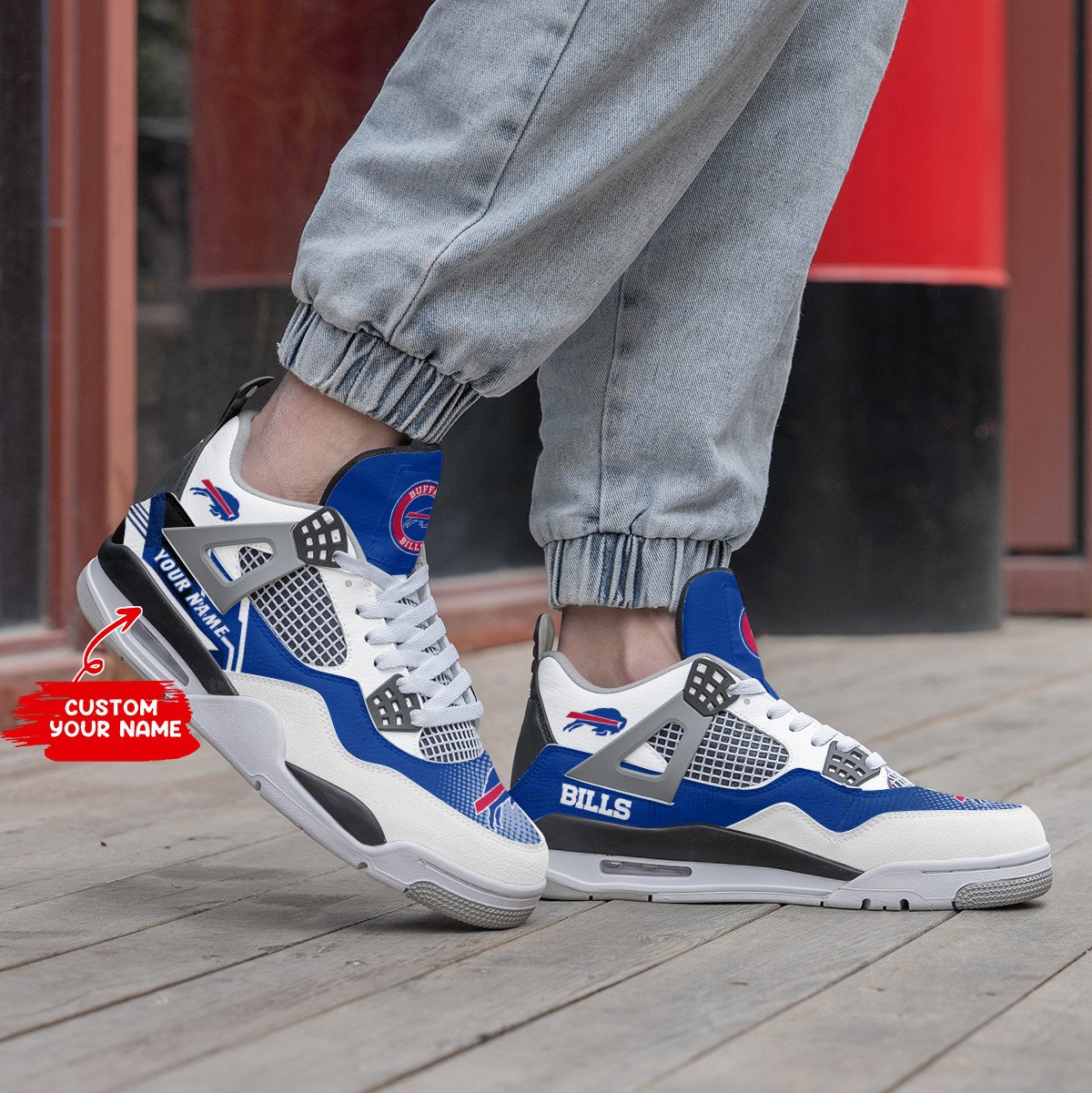 Buffalo Bills Personalized Air Jordan 4 Sneaker