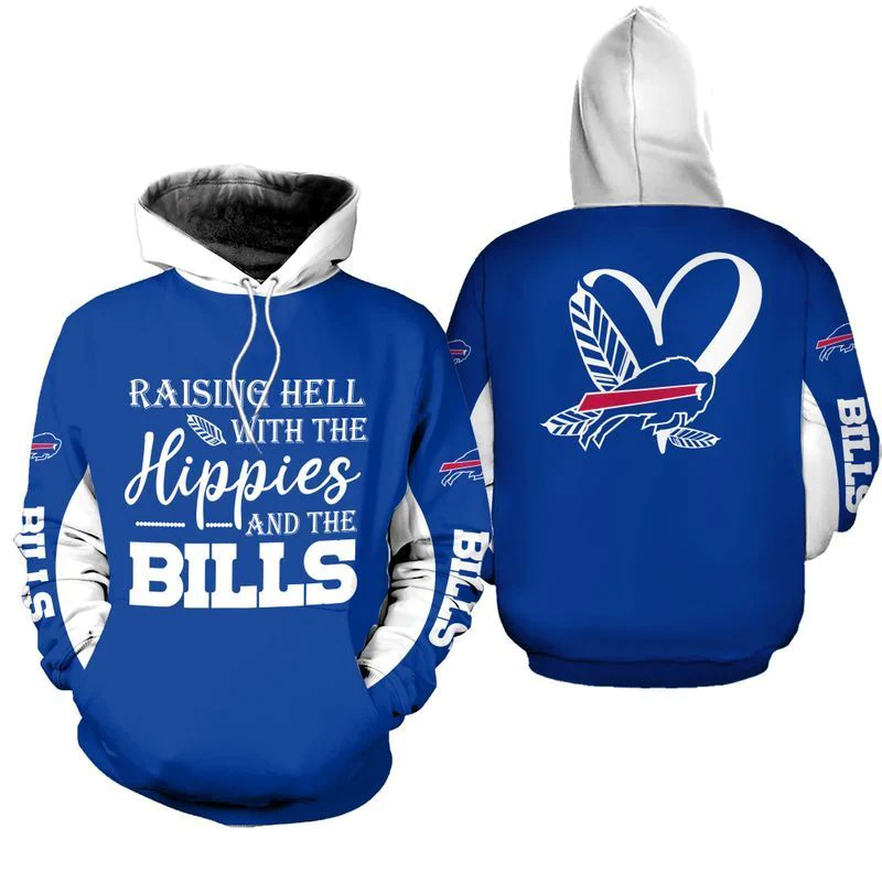 Buffalo Bills Raising Hell With The Happies And The Bills Gift For Fan 3D Hoodie