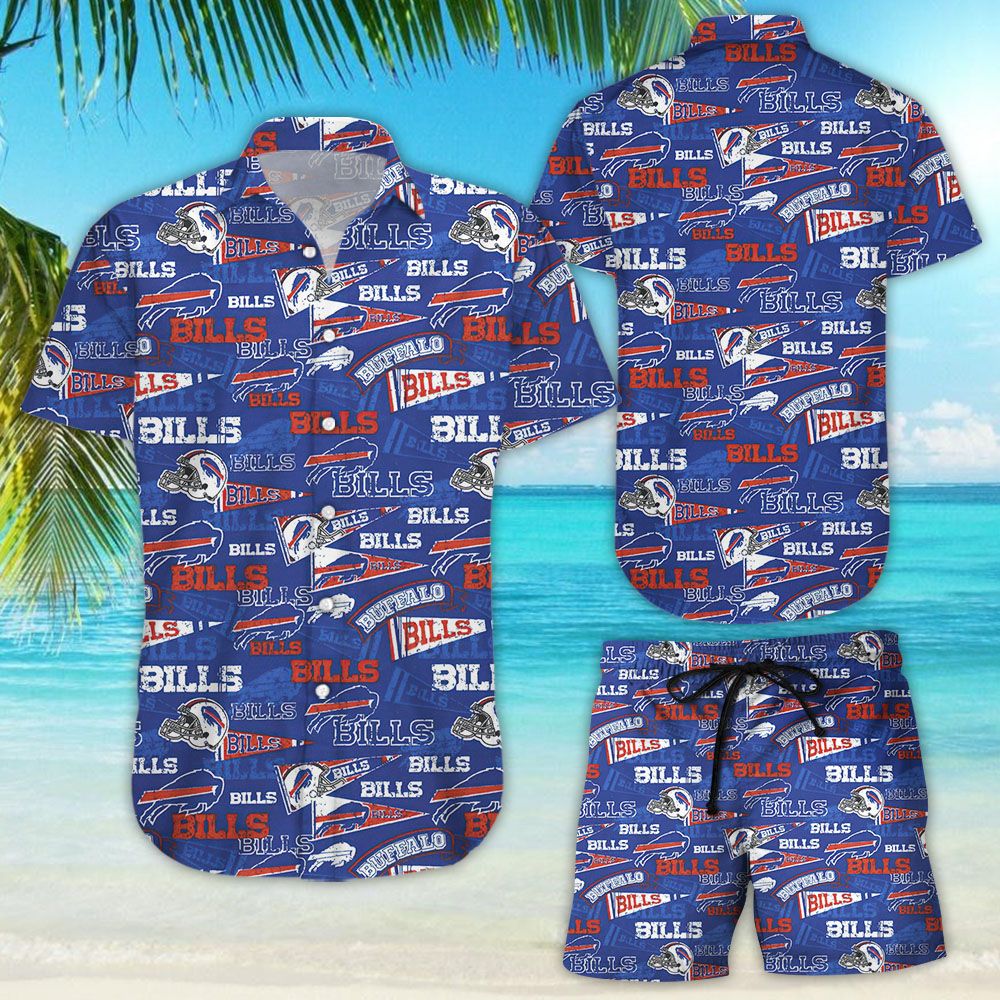 Buffalo Bills Retro AOP Hawaiian Shirt