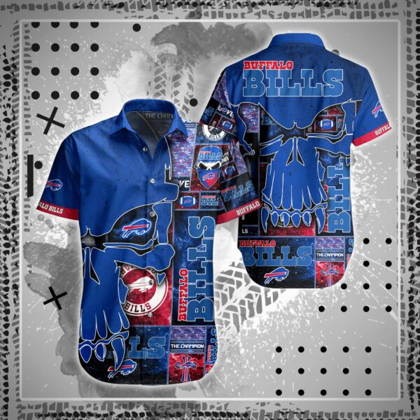 Buffalo Bills Skull2 Hawaiian Shirt