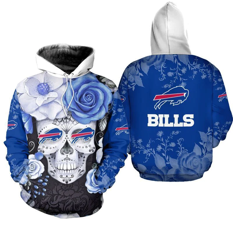 Buffalo Bills Skull Gift For Fan 3D Hoodie