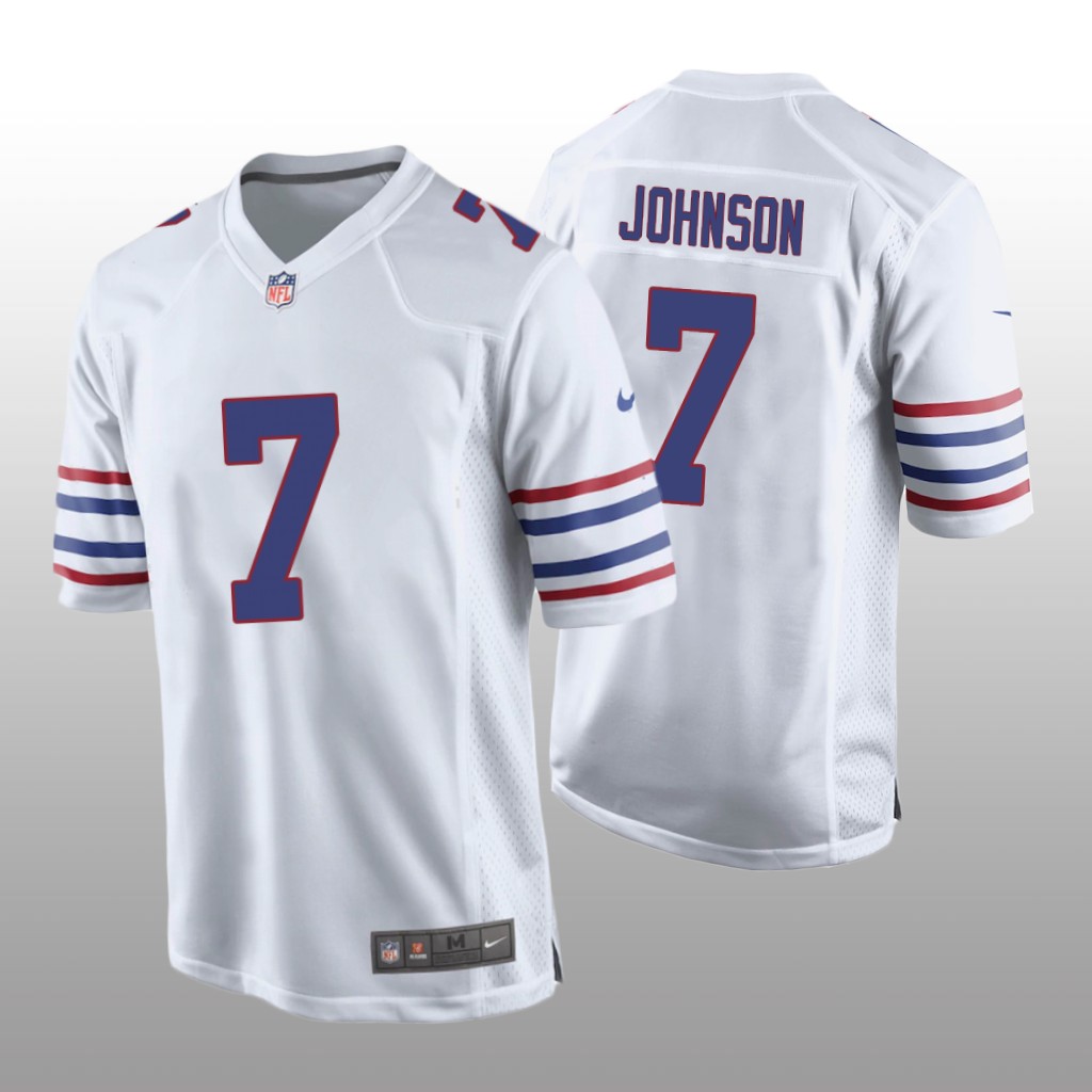 Buffalo Bills Taron Johnson White Jersey Alternate Game - Men's