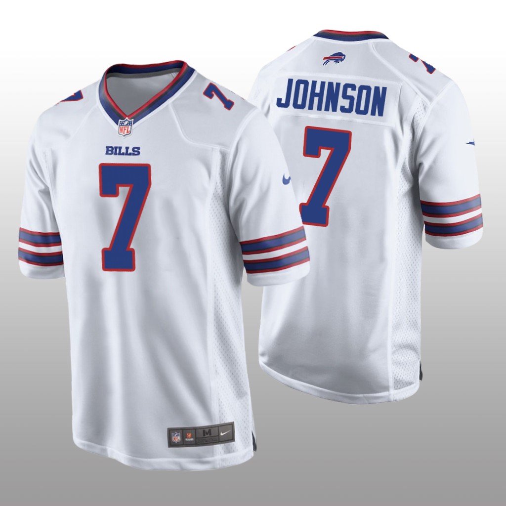 Buffalo Bills Taron Johnson White Jersey Game - Men's