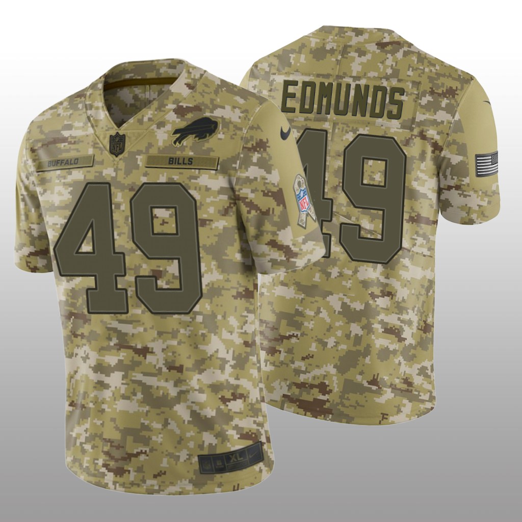 Buffalo Bills Tremaine Edmunds #49 Salute to Service Limited Jersey - Camo