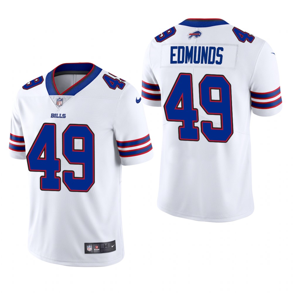 Buffalo Bills Tremaine Edmunds White Jersey Vapor Limited - Men's