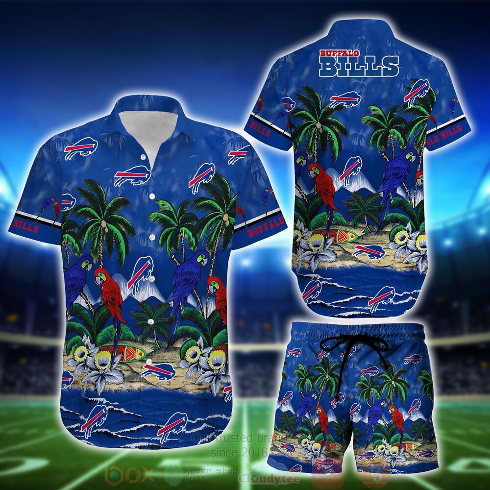 Buffalo Bills Tropical Sea And Parrots Hawaiian Shirt